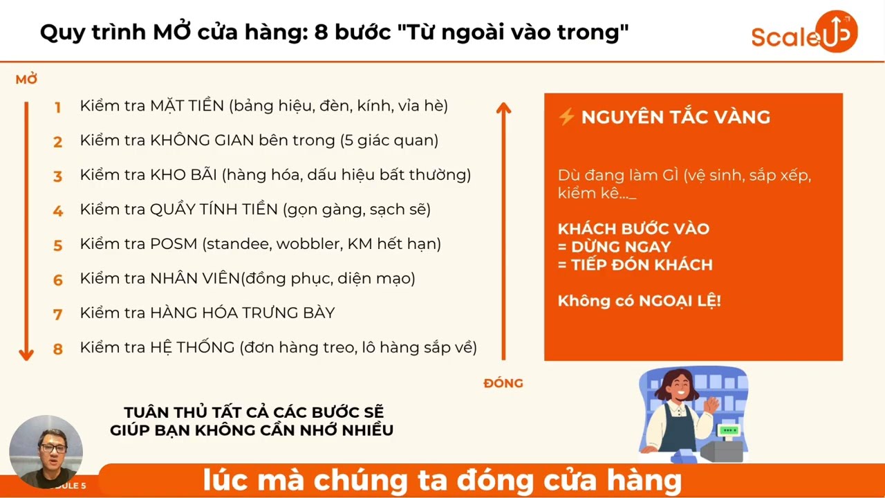 Module 5 — SOP Đóng/Mở cửa hàng 8 bước